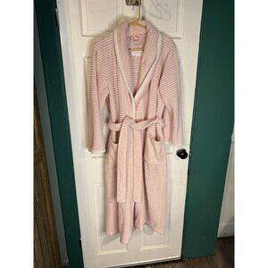 Carole Hochman Women's Plush Pink Robe With Pockets & Belt